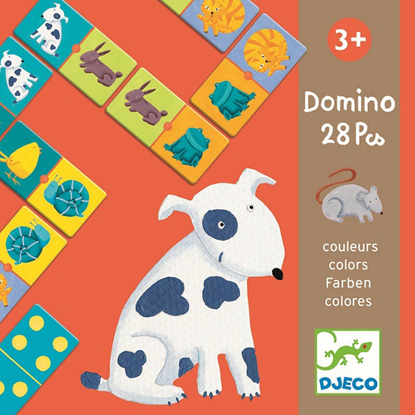 Настольная игра Домино - Цветные животные Djeco