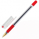 Ручка шариковая 0,5мм MC Gold с резиновым упором, красная