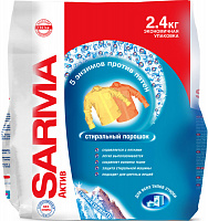 Стиральный порошок Сарма-Актив Горная свежесть для всех типов стирок, 2.4 кг.