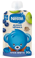 Пюре Нестле Nestle Яблоко Черника, пауч, с 5 мес., 90г