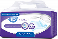 Пеленки для взрослых одноразовые, впитывающие iD Protect (60x60) 30 шт.