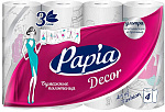 Бумажные полотенца Papia Decor 3 слоя, 4 шт. 85 л.