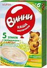 БРАК Каша молочная Винни 5 злаков с пребиотиками, с 6 мес., 200г