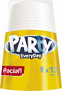 Стакан пластиковый Paclan Party Every Day белый, 200 мл. 12 шт.