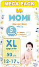 Подгузники-трусики MOMI Comfort Care  XL (12-17 кг) Mega, 50 шт