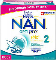 Сухая молочная смесь NAN 2 Оптипро, с 6 мес. 1050 гр. (3*350г)