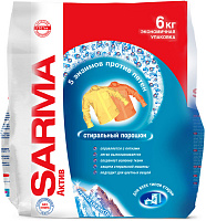Стиральный порошок Сарма-Актив Горная свежесть для всех видов стирок, 6 кг.