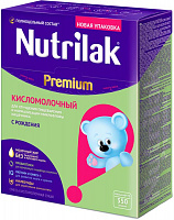 Смесь сухая Nutrilak Premium адаптированная Кисломолочный, с рождения, 350 гр.